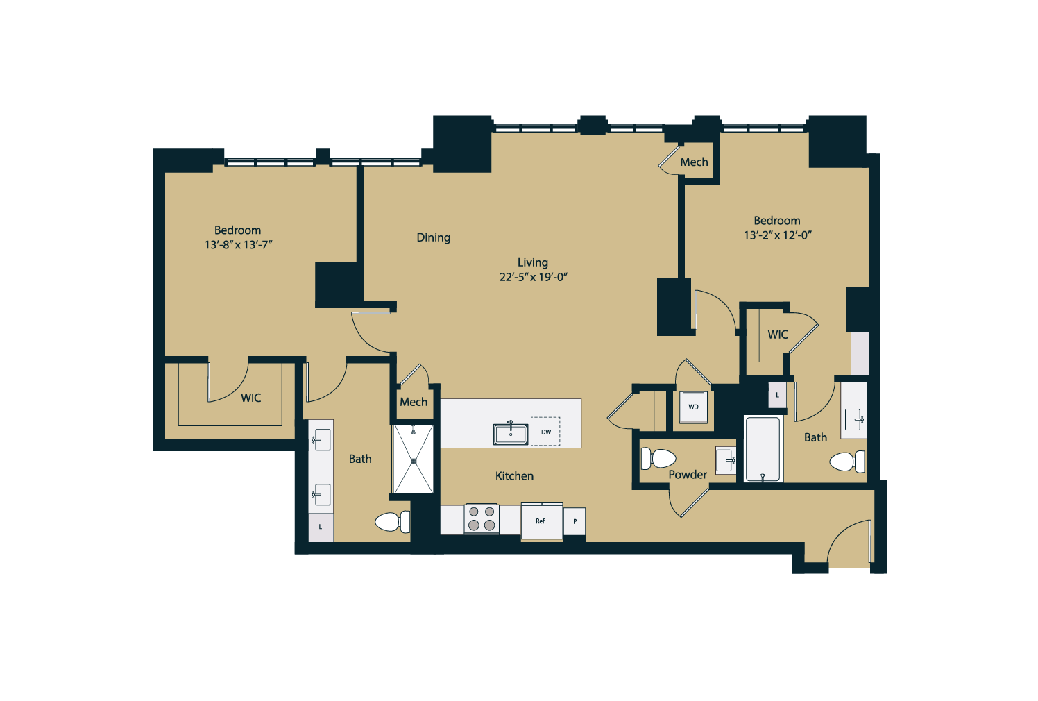 Floor plan layout diagram for B7